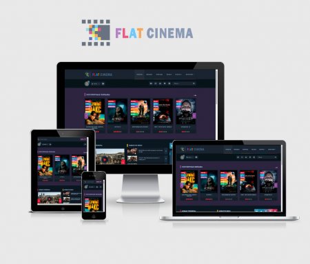 Скачать Flat Cinema - адаптивный шаблон для онлайн кинотеатра DLE 11.3