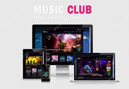 Скачать Music Club - адаптивный шаблон для музыкальных порталов DLE (DataLife Engine)