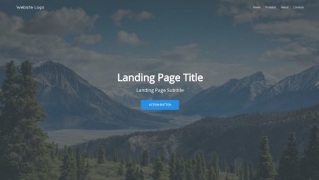 Landing page  шаблон - Flexbox бесплатно