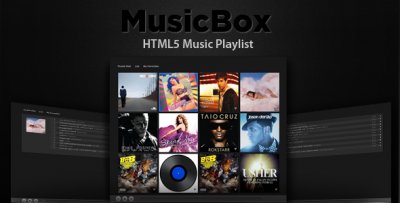 MusicBox сайт с музыкальным плеером HTML 5