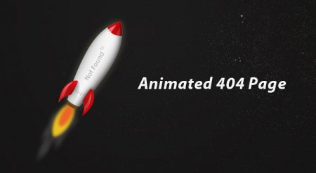 Скачать Анимированная страница 404 ракета