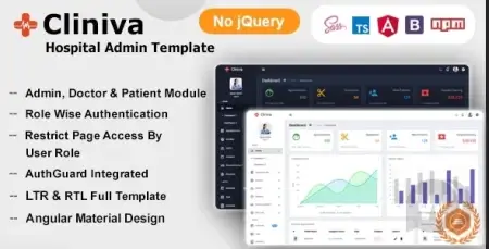 Скачать Cliniva Hospital v7.0.0 - Angular 12+ Medical Admin Dashboard Template For Doctors & Clinics