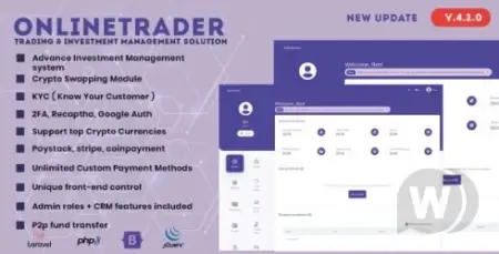 Скачать OnlineTrader v5.0.3 NULLED - трейдинговая и криптовалютная инвестиционная система
