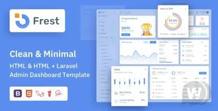 Скачать Frest 5.0.0 - шаблон админ панели