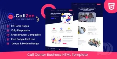 Callzen v. 1.0 — HTML-шаблон колл-центра