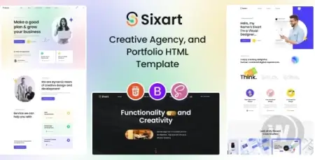Скачать Sixart v. 1.0 — HTML-шаблон агентства