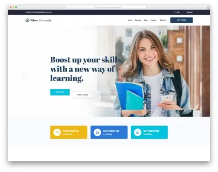 Wiser - шаблон сайта платформы онлайн-обучения