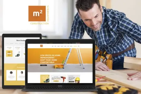 M2 - шаблон сайта строительства бесплатно