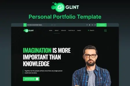 Glint - Шаблон портфолио бесплатно