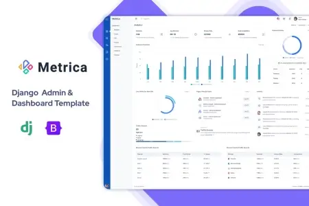 Metrica - Django Admin Dashboard бесплатно