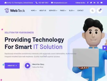 Webteck - шаблон для IT решений бесплатно