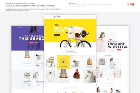 Скачать ECOSHOP - Multipurpose eCommerce Template