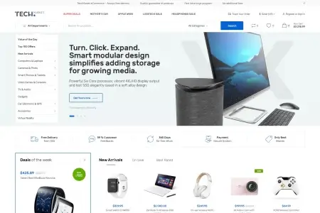 Скачать TechMarket - шаблон для Shopify