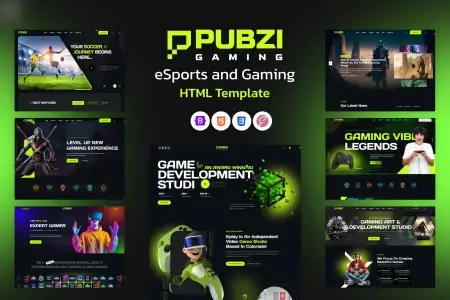 Скачать Pubzi – Sports or Gaming Template