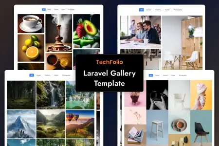 TechFolio - TailwindCSS Portfolio Template бесплатно